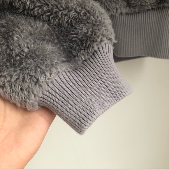 Varley Size XS Grey Hi Pile Duray Qurter Zip Sherpa Pullover Sweater - Picture 4 of 8